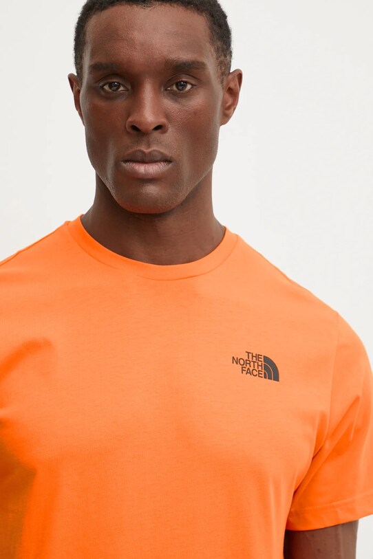 The North Face t-shirt bawełniany Redbox pomarańczowy NF0A87NPAQE1