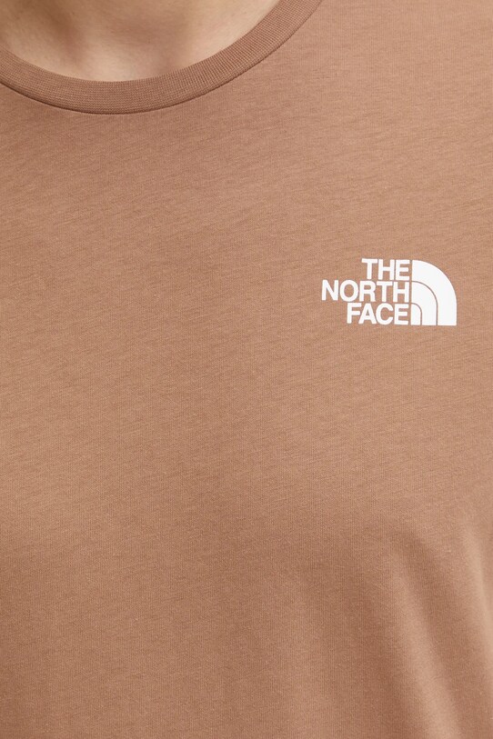 The North Face t-shirt bawełniany Redbox NF0A87NPAR41 brązowy