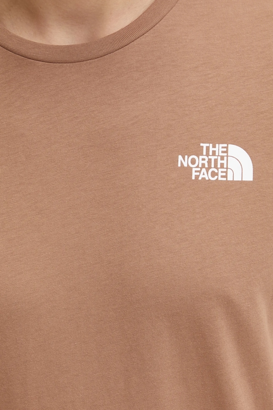 The North Face pamut póló Redbox NF0A87NPAR41 barna