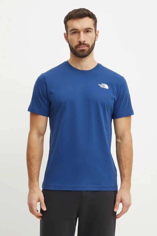Odzież The North Face t-shirt bawełniany Redbox NF0A87NPH4B1 granatowy