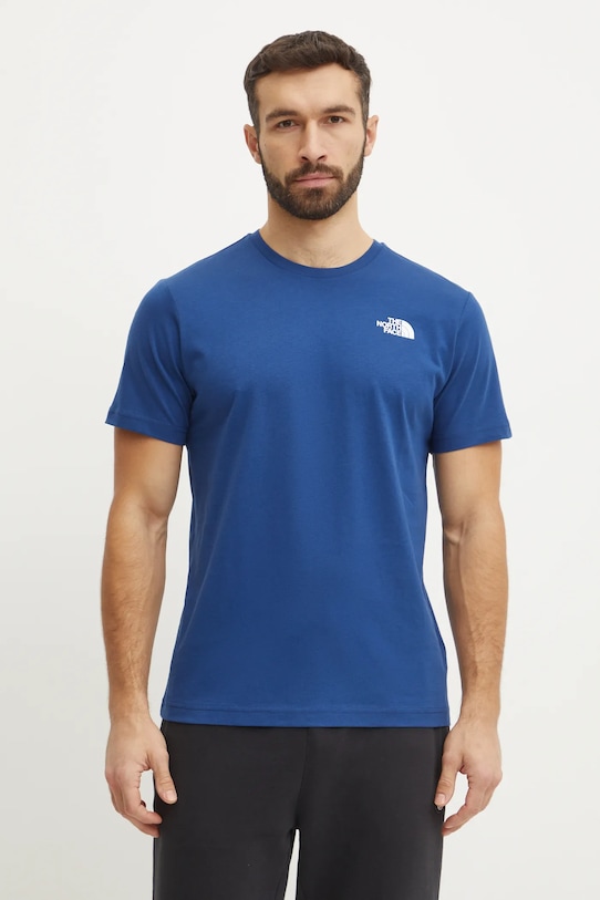 Oblečení Bavlněné tričko The North Face Redbox NF0A87NPH4B1 námořnická modř