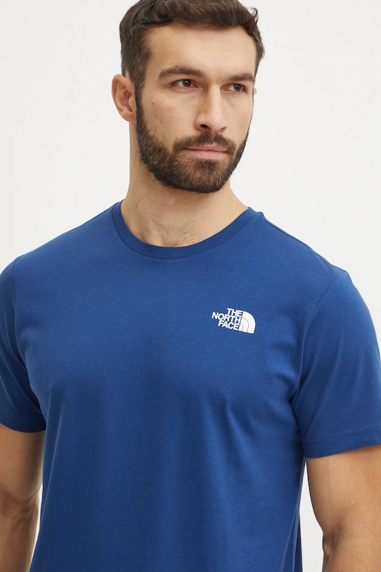 Bavlněné tričko The North Face Redbox námořnická modř NF0A87NPH4B1