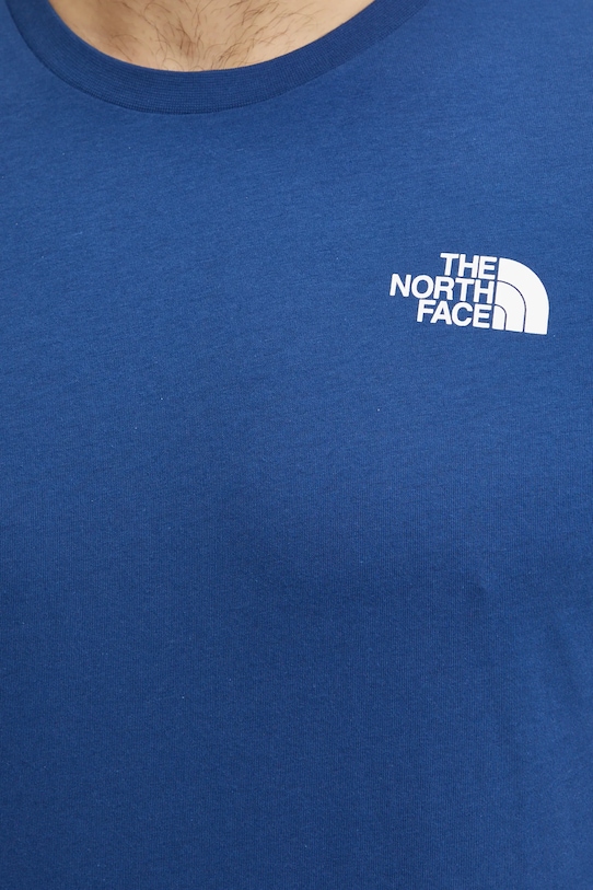 Bavlněné tričko The North Face Redbox NF0A87NPH4B1 námořnická modř