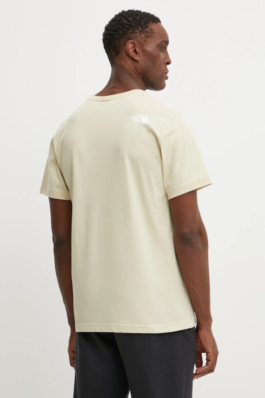 Odzież The North Face t-shirt bawełniany Mountain Line NF0A87NT3X41 beżowy