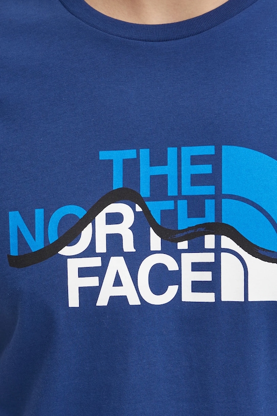 Pamučna majica The North Face Mountain Line NF0A87NTD1R1 mornarsko plava