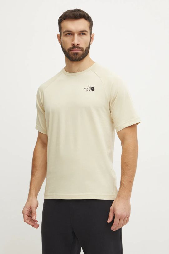 Îmbrăcăminte The North Face tricou din bumbac NF0A87NU3X41 bej