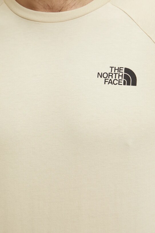 Bavlnené tričko The North Face NF0A87NU3X41 béžová