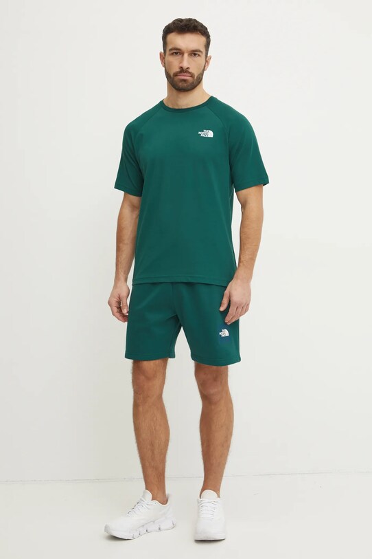 The North Face t-shirt bawełniany NF0A87NU6GI1 zielony SS25