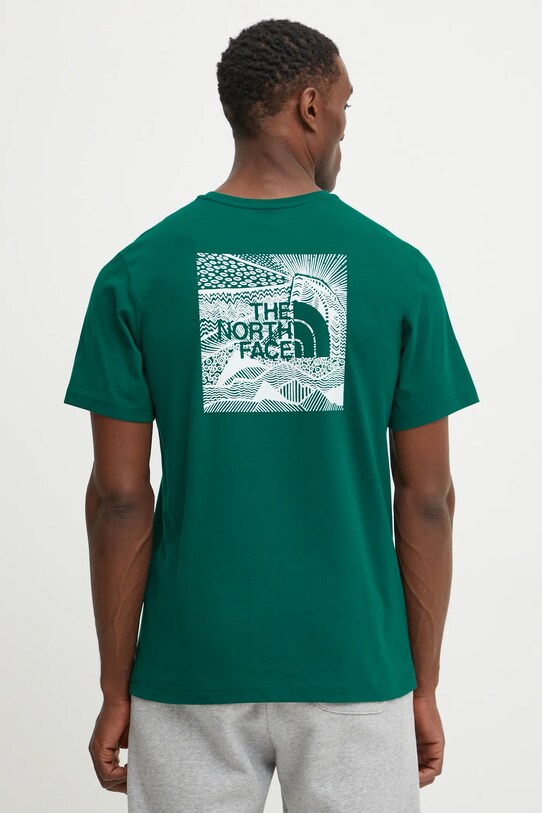 Odzież The North Face t-shirt bawełniany Redbox Celebration NF0A87NV6GI1 zielony