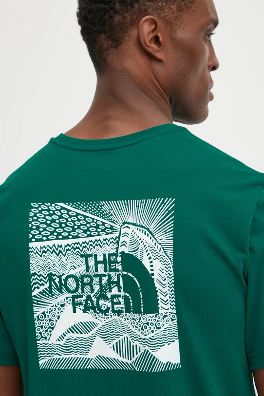 The North Face t-shirt bawełniany Redbox Celebration zielony NF0A87NV6GI1