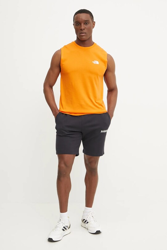 The North Face tricou Simple Dome NF0A87R36HI1 portocaliu SS25