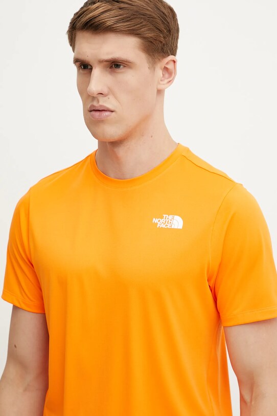 The North Face t-shirt sportowy 24/7 pomarańczowy NF0A894B6HI1