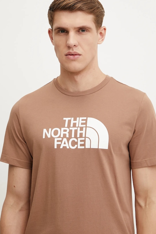 The North Face t-shirt Easy brązowy NF0A8A6C6E11