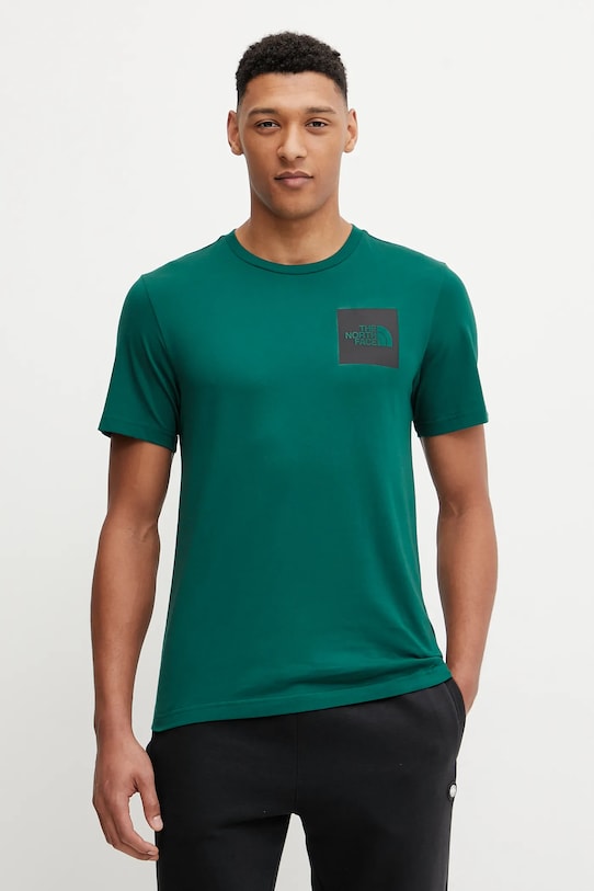 The North Face t-shirt Fine regular zielony NF0A8A6M6GI1