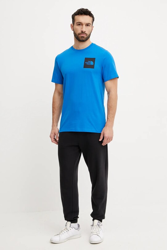 The North Face t-shirt Fine NF0A8A6MT4S1 niebieski SS25