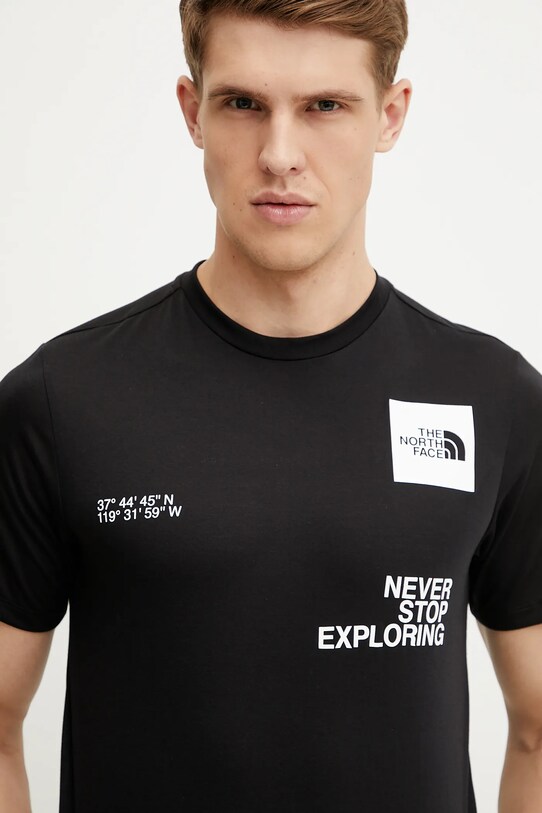 Спортна тениска The North Face Mountain Foundation черен NF0A8BQXJK31