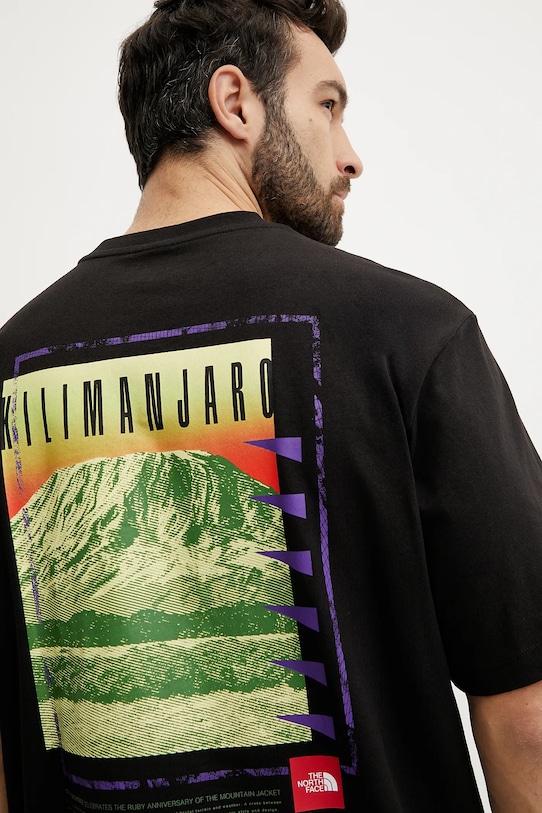 Памучна тениска The North Face Axys черен NF0A8C1RJK31