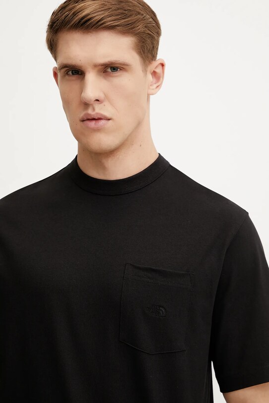 The North Face t-shirt bawełniany Dome Relaxed czarny NF0A8C3PJK31