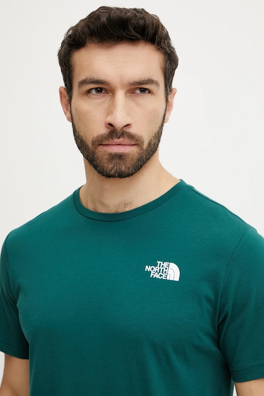 The North Face t-shirt in cotone Redbox turchese NF0A87NPA1B1