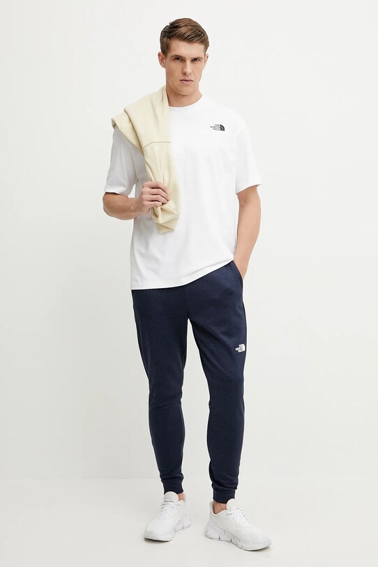 The North Face t-shirt bawełniany Nuptse Oversized NF0A8C3TFN41 biały SS25