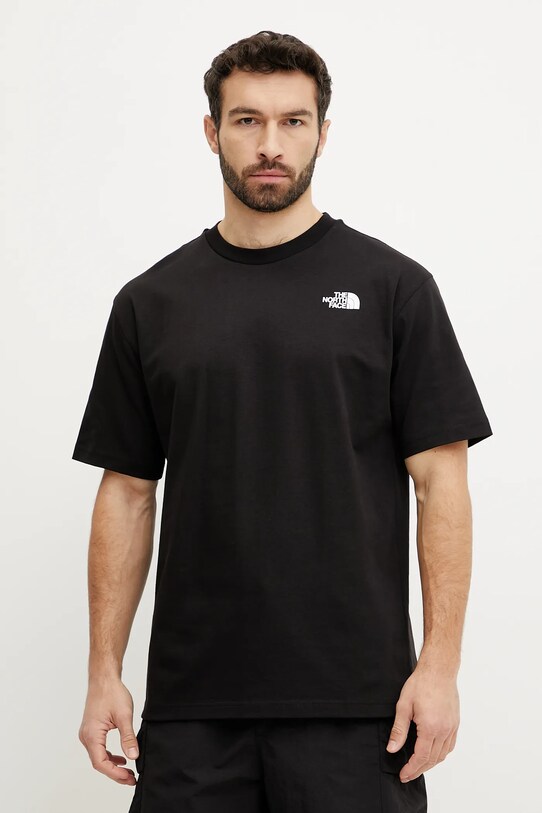 Îmbrăcăminte The North Face tricou din bumbac Nuptse Oversized NF0A8C3TJK31 negru