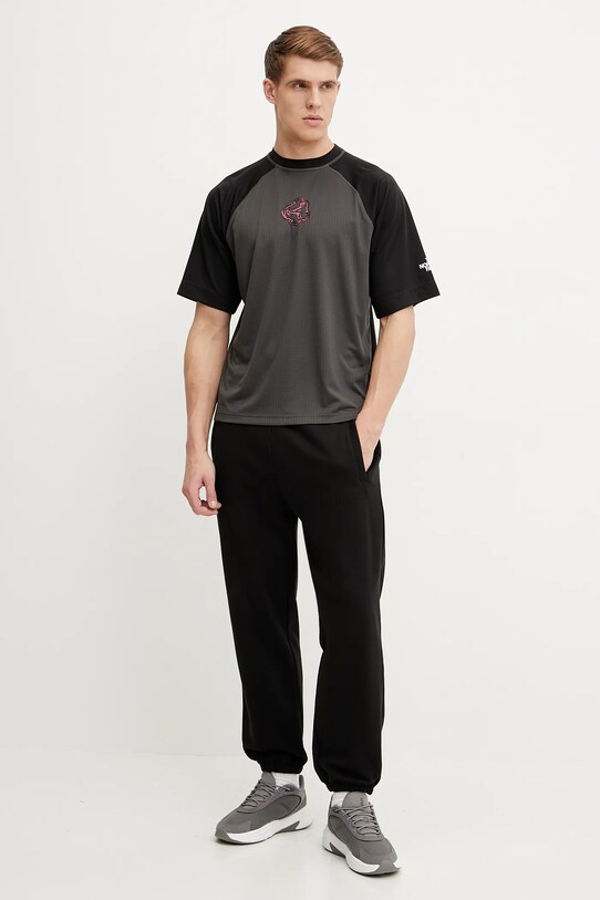 The North Face tricou TNF X NSE NF0A8CTKMN81 gri SS25