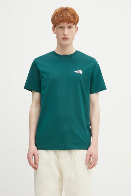 Μπλουζάκι The North Face Simple Dome κανονικό τιρκουάζ NF0A87NG6GI1