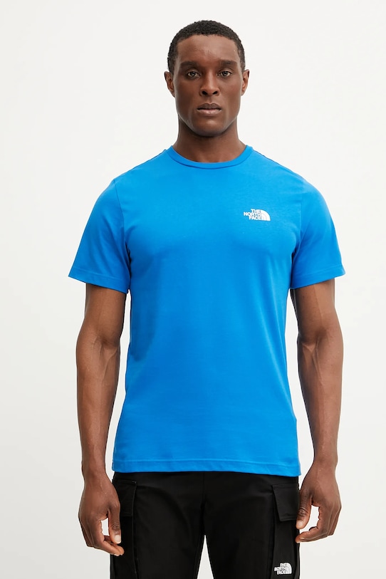 The North Face tricou Simple Dome uni albastru NF0A87NGT4S1