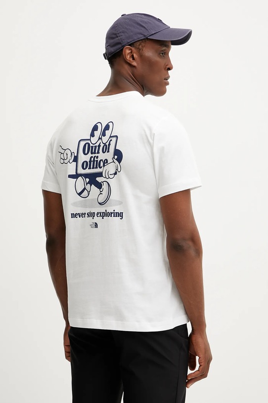 The North Face t-shirt bawełniany WAMFC nadruk biały NF0A8C30FN41