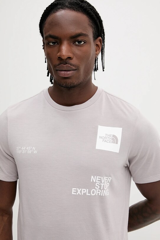 The North Face t-shirt treningowy Mountain Foundation szary NF0A8BQX1OA1