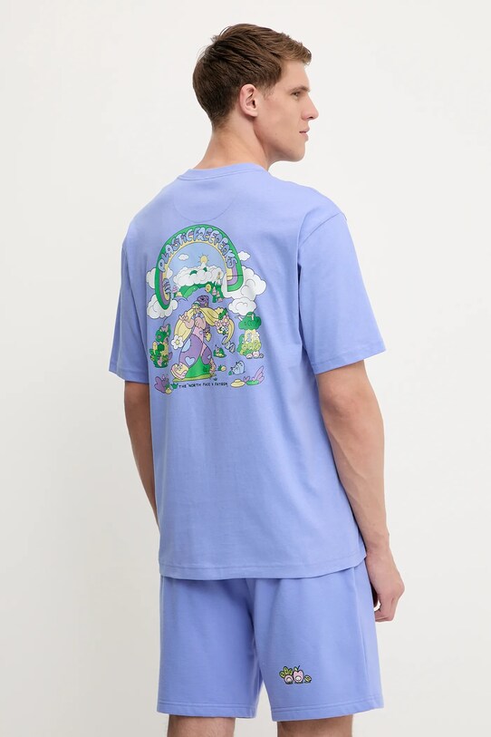 The North Face t-shirt bawełniany Clean Trails nadruk fioletowy NF0A8C2T0YI1