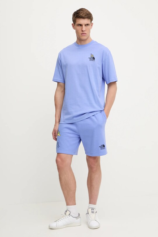 The North Face t-shirt bawełniany Clean Trails NF0A8C2T0YI1 fioletowy SS25