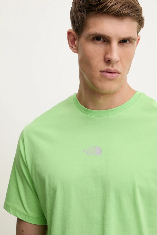 The North Face tricou din bumbac Never Stop Relaxed verde NF0A8C3A6II1