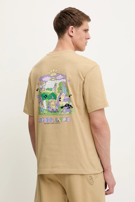 Bavlnené tričko The North Face Mountain Cleanup relaxed zelená NF0A8C4DLK51