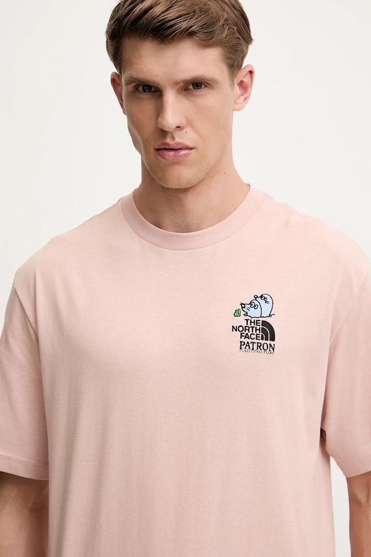 The North Face tricou din bumbac Mountain Cleanup roz NF0A8C4DLK61