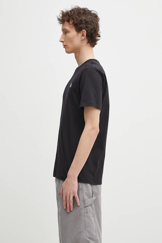 The North Face tricou din bumbac Reflective Box NF0A8C4VU1H1 negru SS25