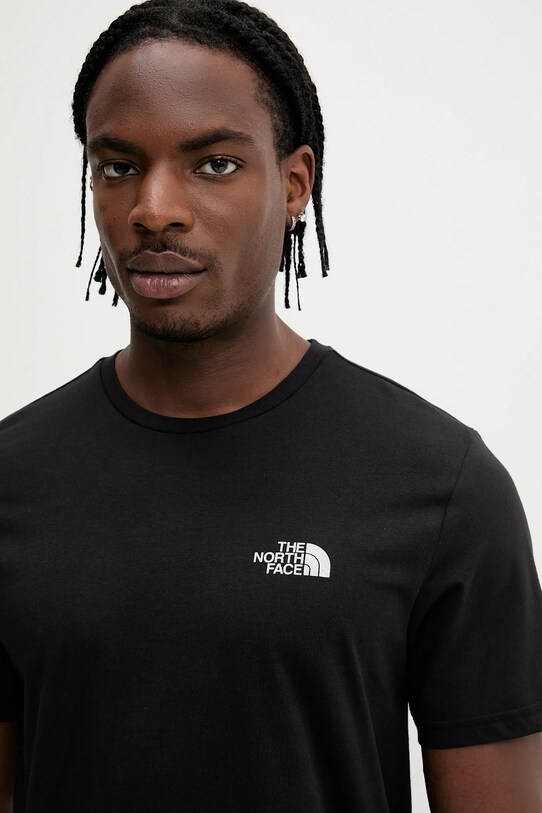 Памучна тениска The North Face Reflective Box черен NF0A8C4VU1H1