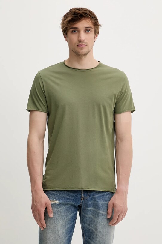 Βαμβακερό μπλουζάκι Filippa K πράσινο 28474.FK