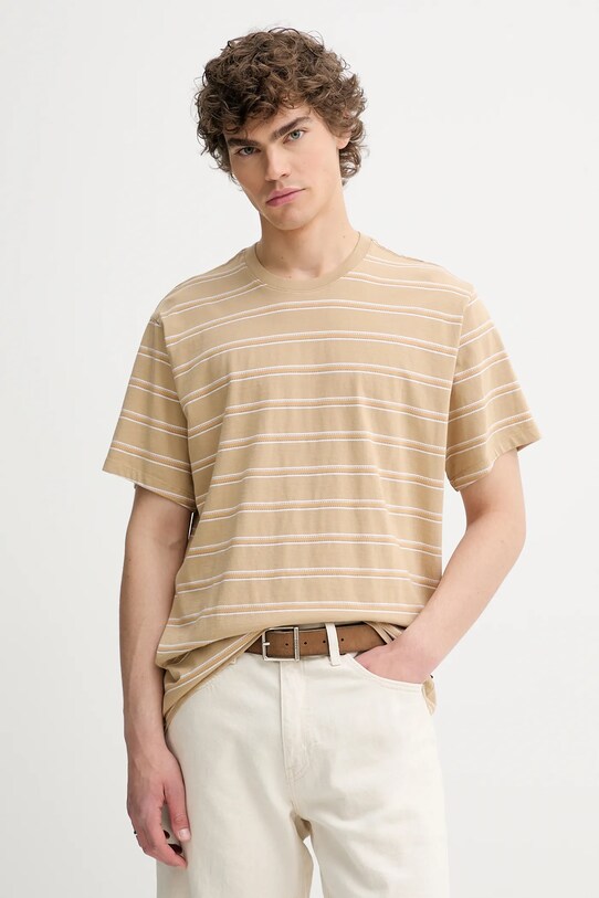 Pamučna majica Levi's THE ESSENTIAL TEE bež A3328