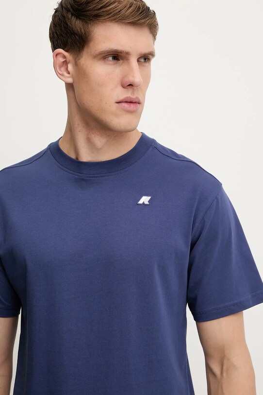 Pamučna majica K-Way mornarsko plava K3136CW