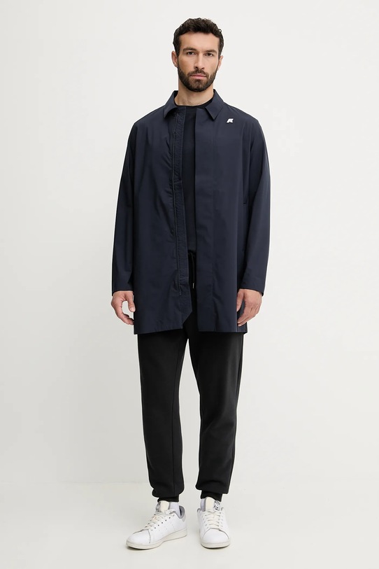 Бавовняна футболка K-Way K3136CW темно-синій SS25