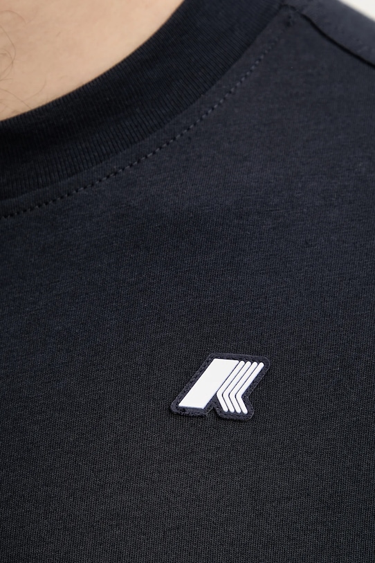 Бавовняна футболка K-Way K3136CW темно-синій