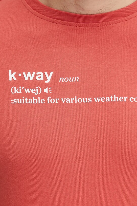 Bavlnené tričko K-Way K3136DW červená
