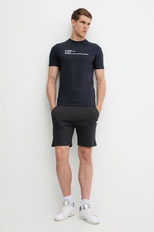 K-Way tricou din bumbac K3136DW bleumarin SS25