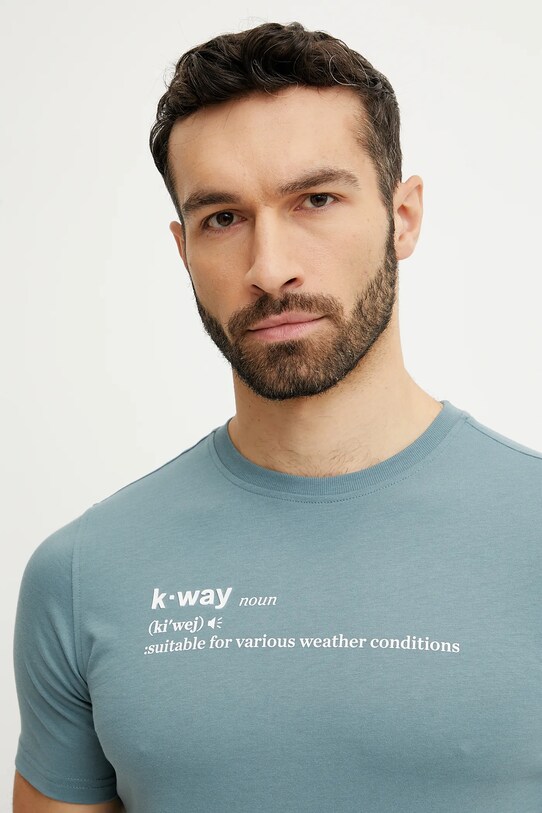 K-Way t-shirt bawełniany szary K3136DW