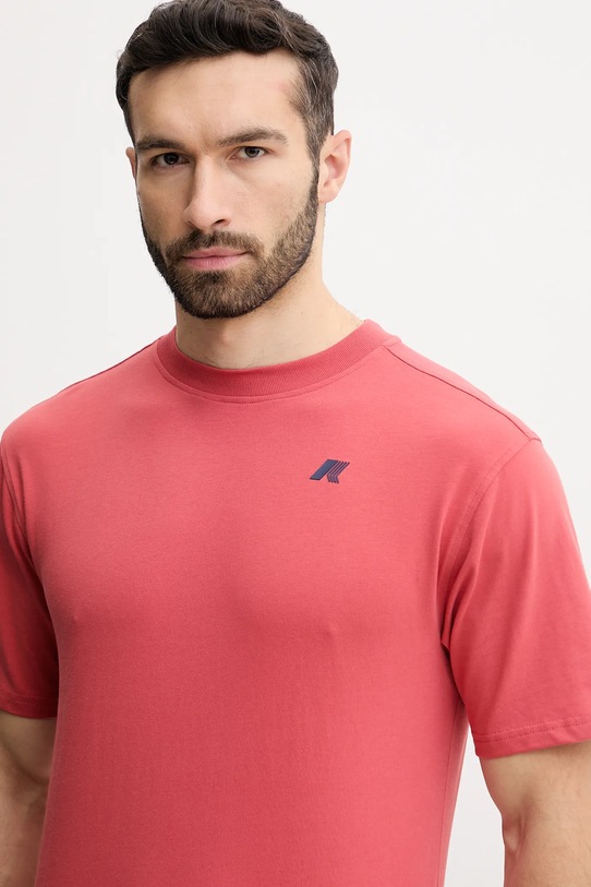 K-Way t-shirt bawełniany czerwony K3138PW