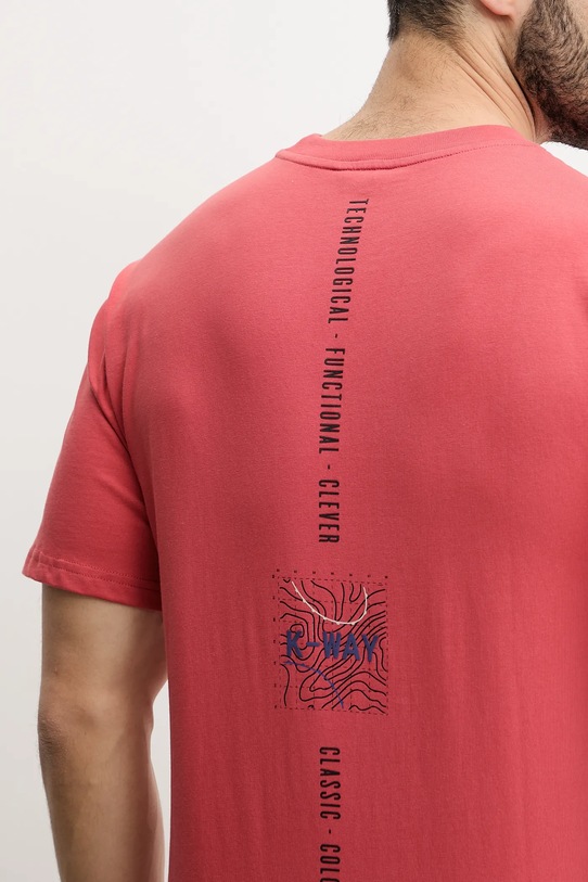 Хлопковая футболка K-Way K3138PW красный