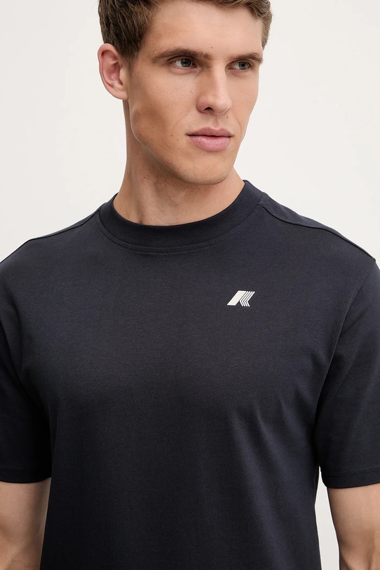 Бавовняна футболка K-Way темно-синій K3138PW