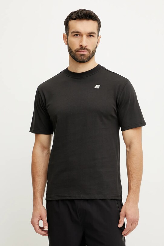 Odzież K-Way t-shirt bawełniany K3138PW czarny