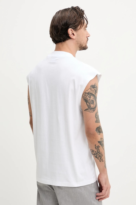 Oblečenie Bavlnené tričko Hugo Blue Navertz 50509773 biela